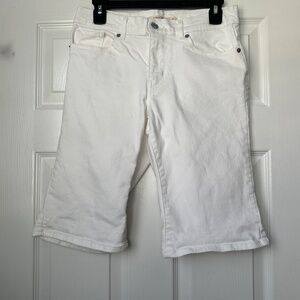 LEVIS White denim Bermuda shorts